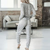 pyjama femme leopard gris.