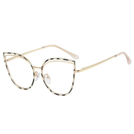 2022 Leopard Print Anti Blue Light Hyperopia Glasses Women
