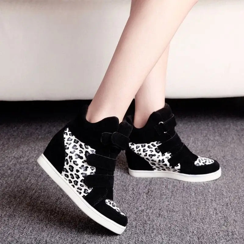 Chaussure compensée leopard online