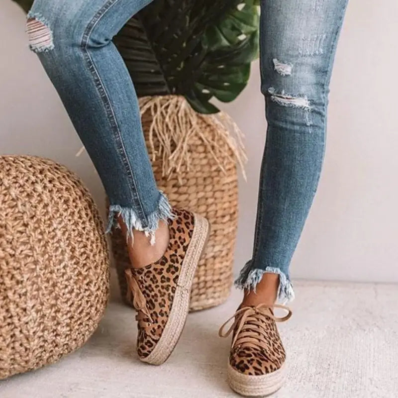 baskets leopard espadrilles