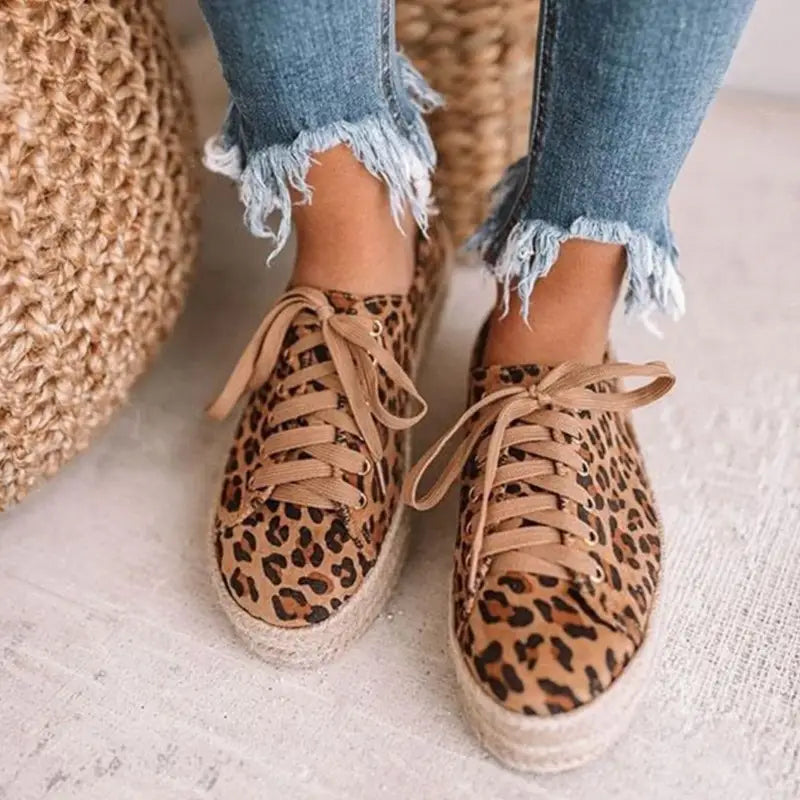 Baskets Femme Léopard Espadrilles