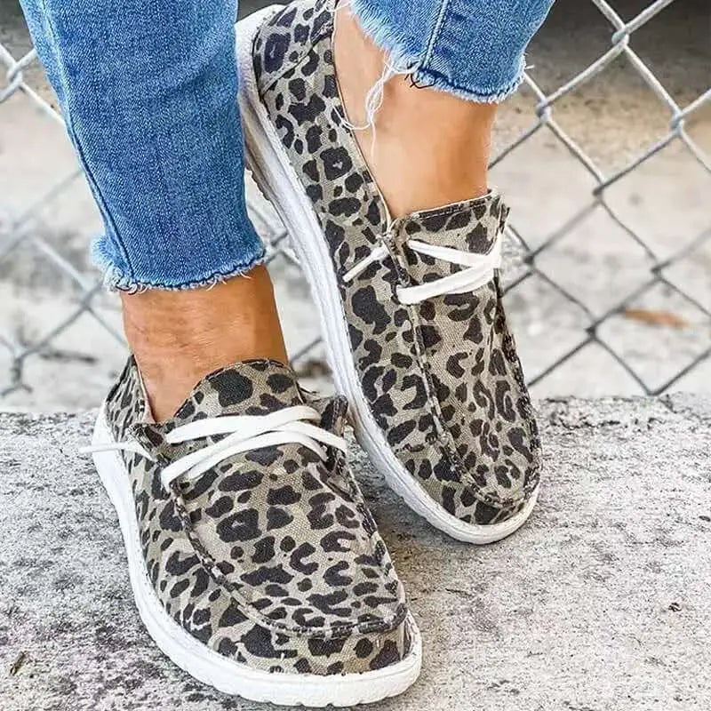 Baskets discount femme leopard