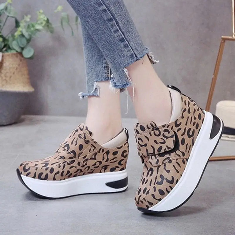 Basket femme scratch leopard hotsell