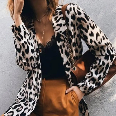 blazer tendance léopard femme