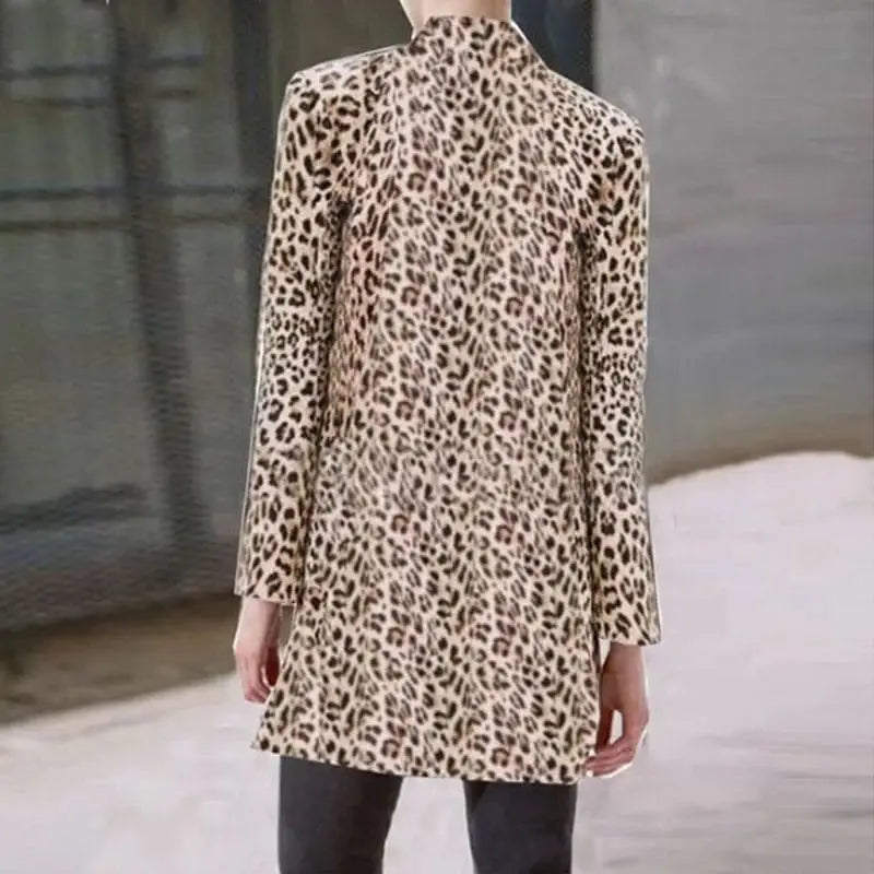 Blazer léopard femme long.