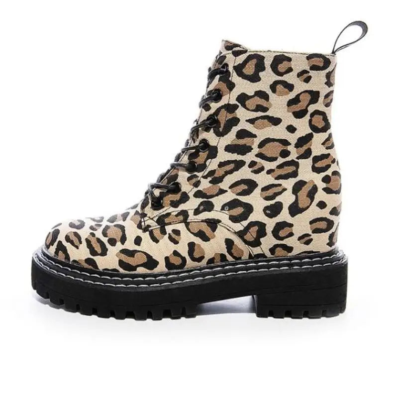 Bottine noir top et leopard