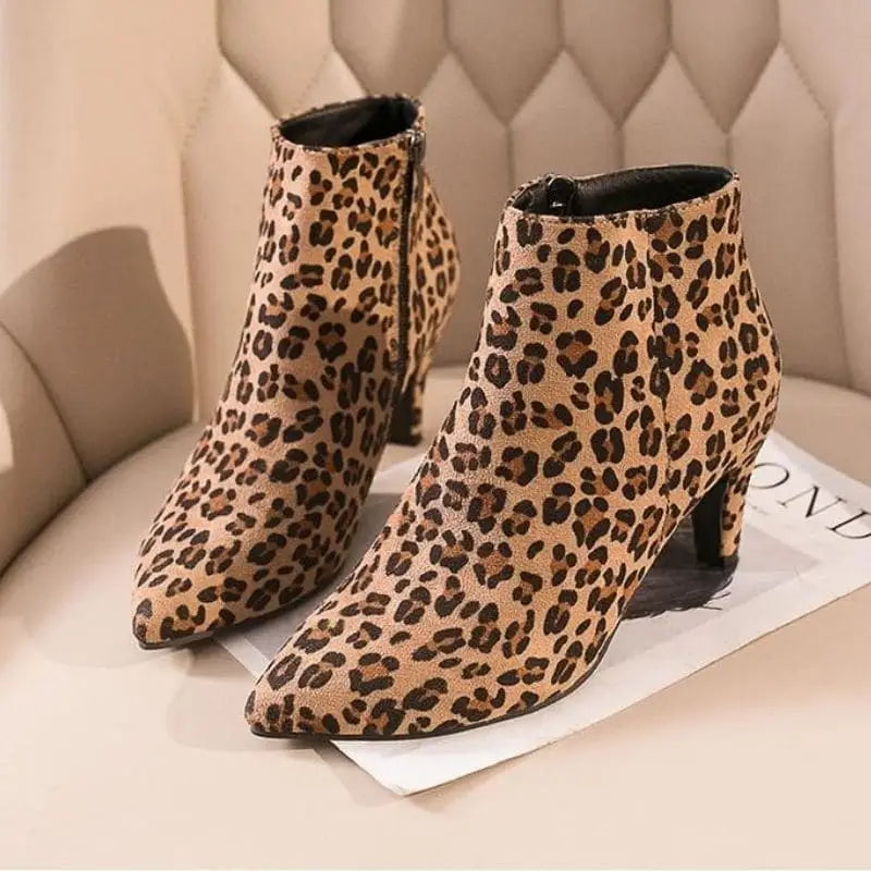 Boots discount léopard femme