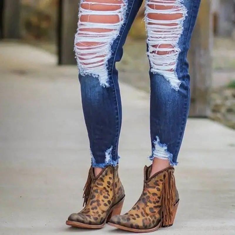 Bottines L opard Femme Franges My L opard