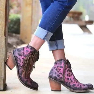 Bottines top femme rose