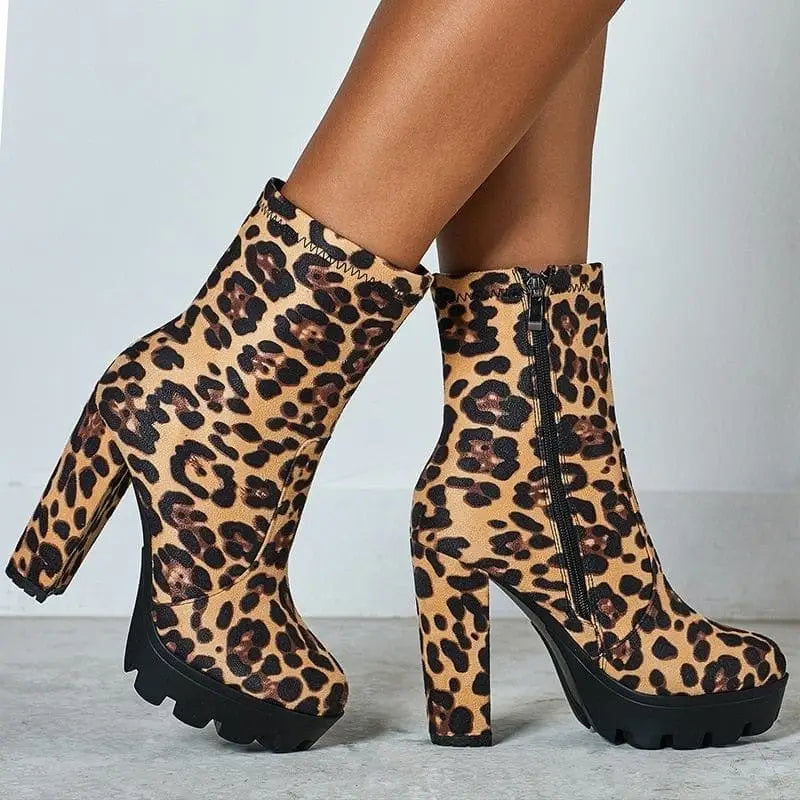 Bottines Motif L opard Hauts Talons My L opard