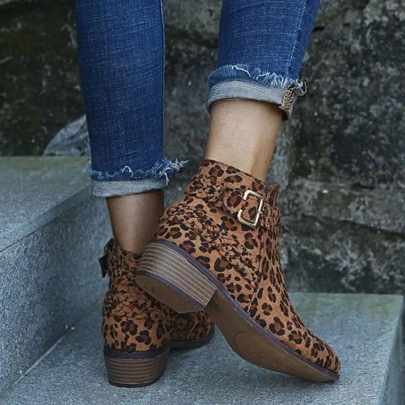 Bottines leopard plates sales