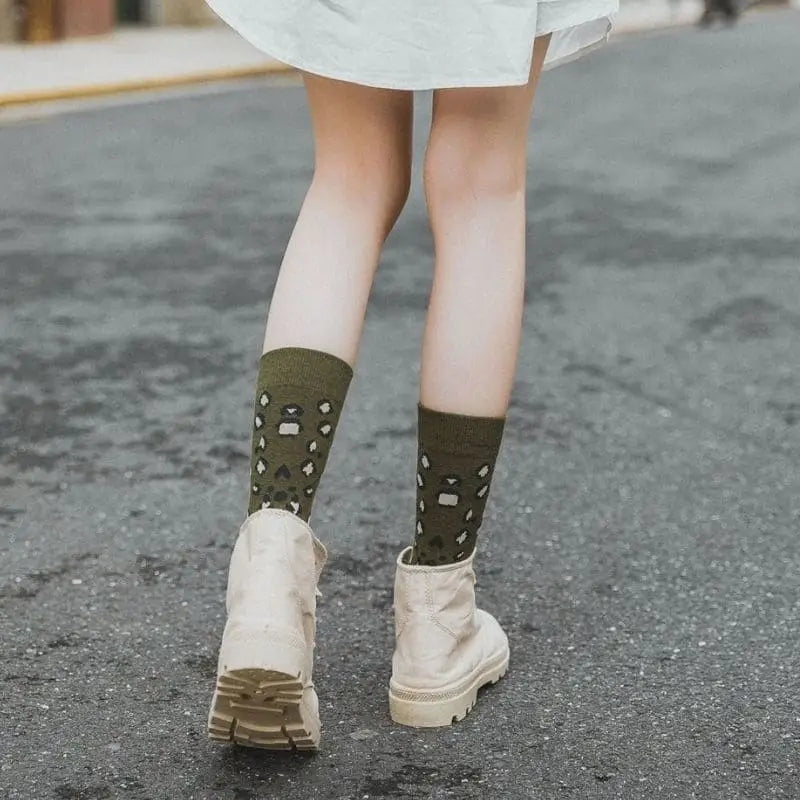 chaussettes léopard femme.