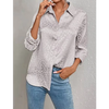 Leopard Printed Satin Silk Shirt Women Long Sleeve Button