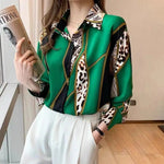 Colorful Satin Leopard Blouse  - Vignette | My Léopard