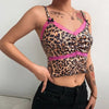 Crop top lingerie léopard.