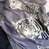 écharpe grise et noire léopard.