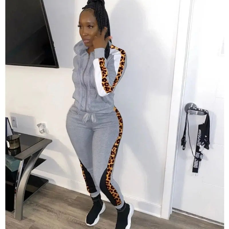 Zaful - Pantalon de Jogging Léopard Imprimé avec Poche à Cordon LEOPARD Zaful - Pantalon de Jogging Léopard Imprimé avec Poche à Cordon LEOPARD