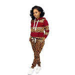 Stylish Bordeaux Leopard Jogging Pants - Vignette | My Léopard
