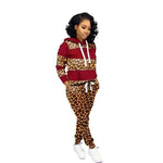 Stylish Bordeaux Leopard Jogging Pants - Vignette | My Léopard