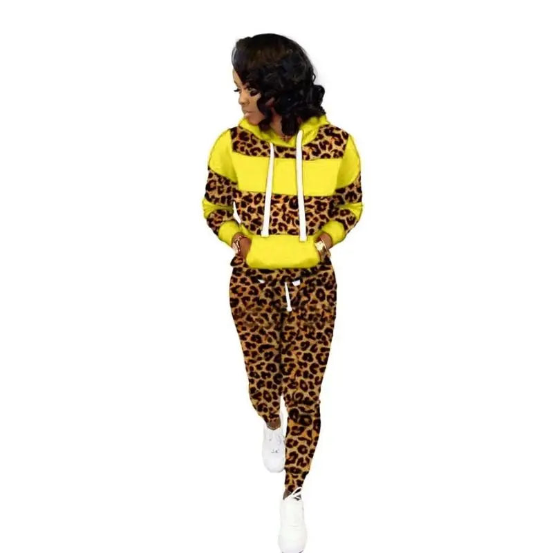 Jogging jaune léopard.