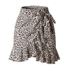 jupe imprimée léopard courte fluide