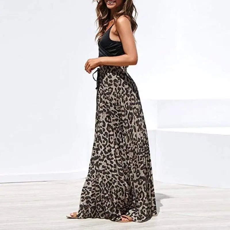 Jupe discount longue leopard