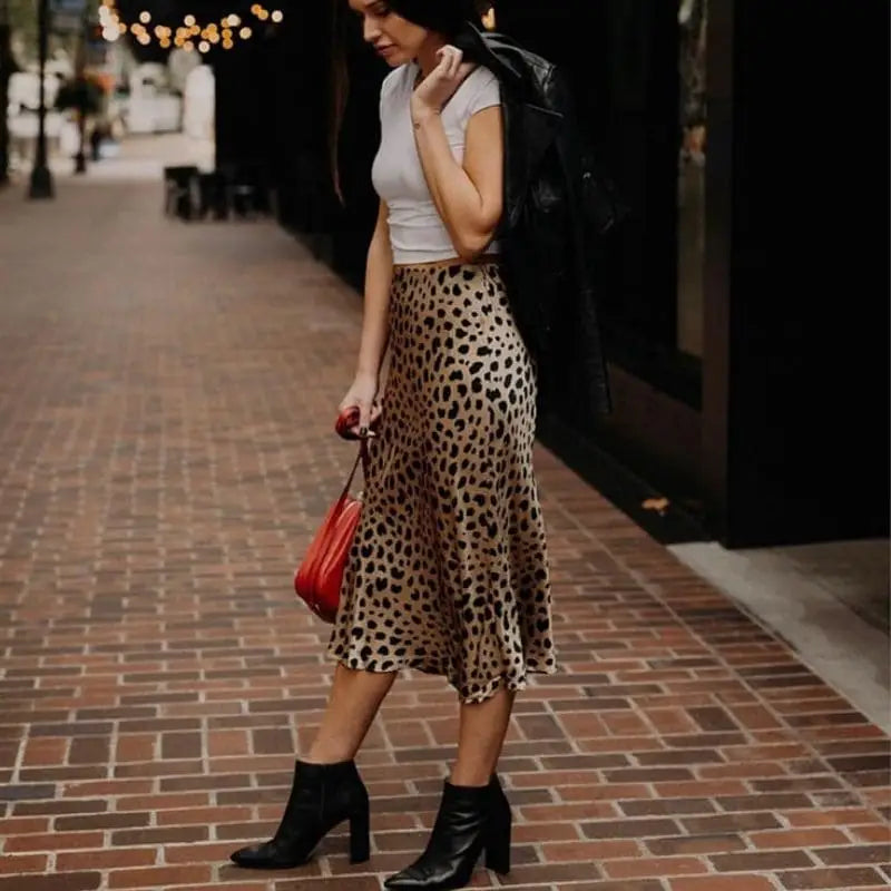 Jupe sales imprimee leopard