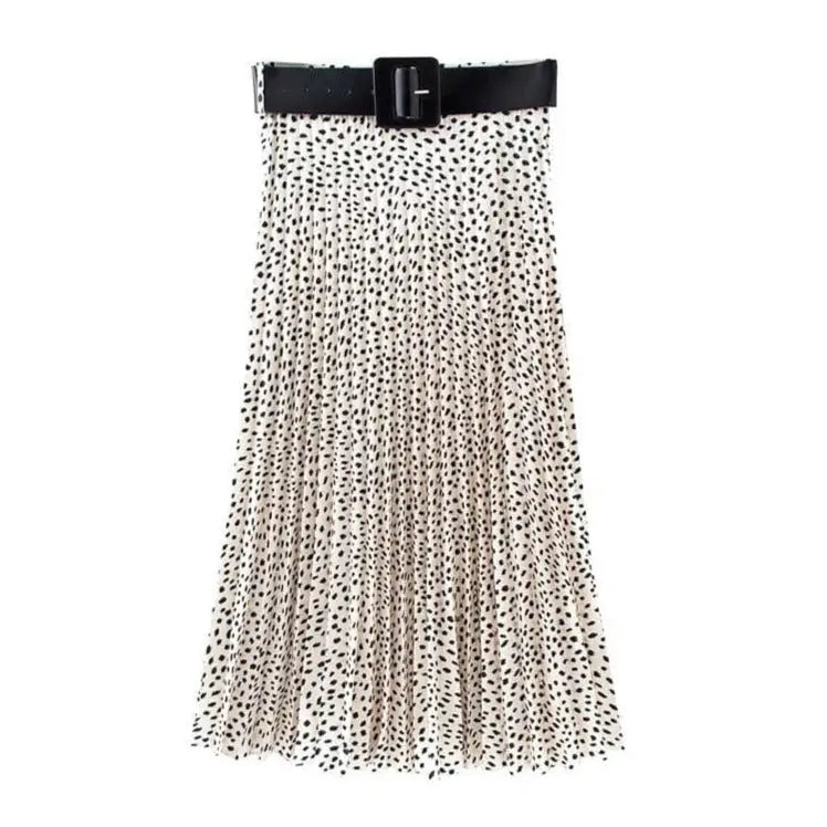 Jupe Plissee Leopard Blanche My Leopard