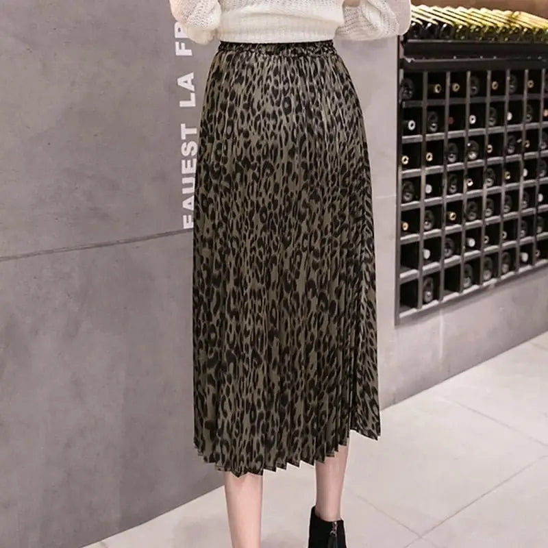 Jupe leopard plissee sale
