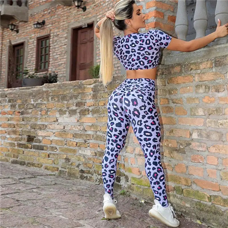 Legging top leopard femme