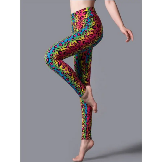 Legging Fitness Léopard Coloré
