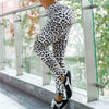 Legging blanc léopard taille haute.