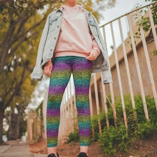 legging coloré léopard