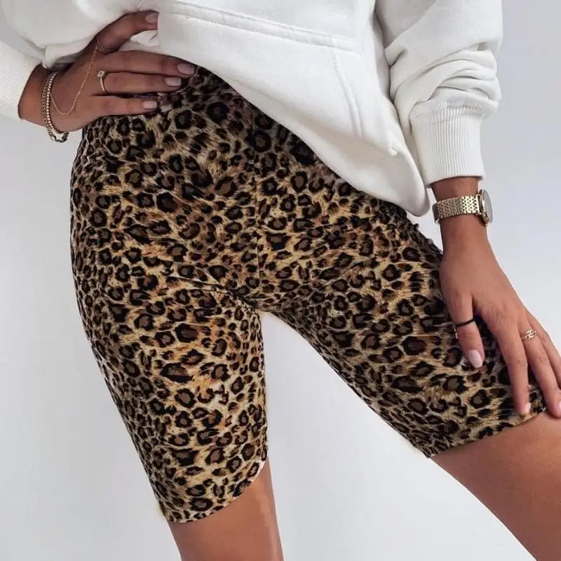 Legging léopard cycliste.