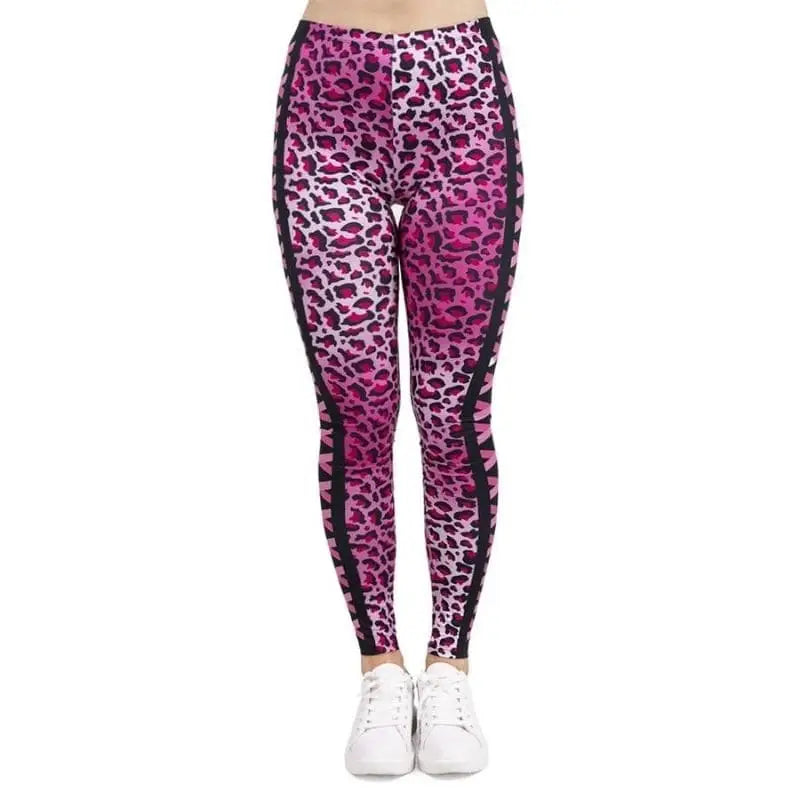 Legging rose léopard fille.