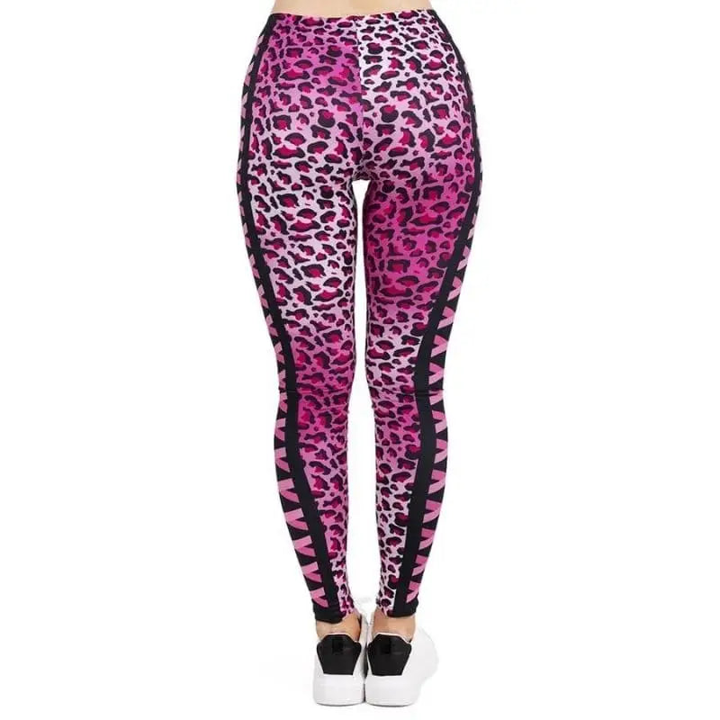 Dos legging léopard rose fille.