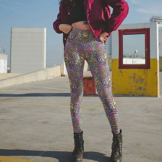 legging multicolore léopard