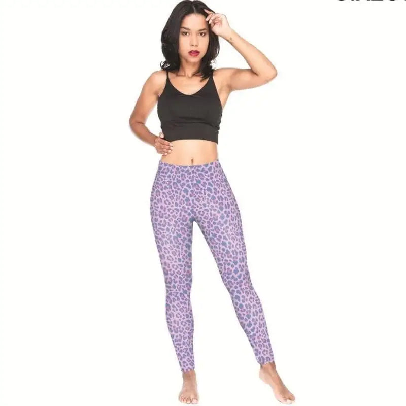 Legging léopard lilas.