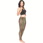 Leggings de yoga con estampado de leopardo rosa y verde - Vignette | My Léopard