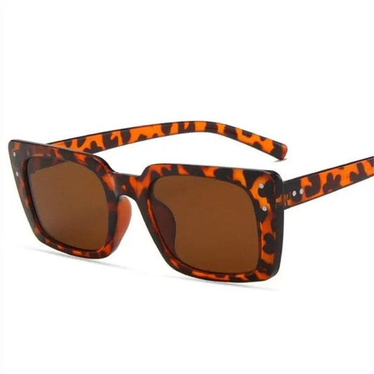 Lunette de Soleil Léopard Rectangle