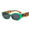 lunette de soleil léopard rétro verte