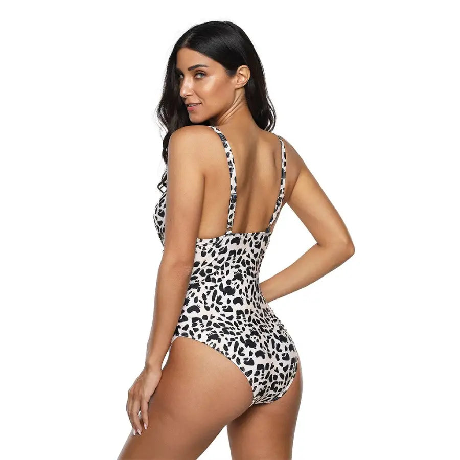 Maillot de Bain Imprimé Léopard Une Pièce