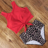 maillot de bain femme léopard rouge