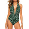 Colorful Leopard Print Swimsuit Abstract Rainbow Beach