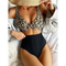 2022 Sexy Hollow New One-piece Swimsuitt Women&#39;s Leopard