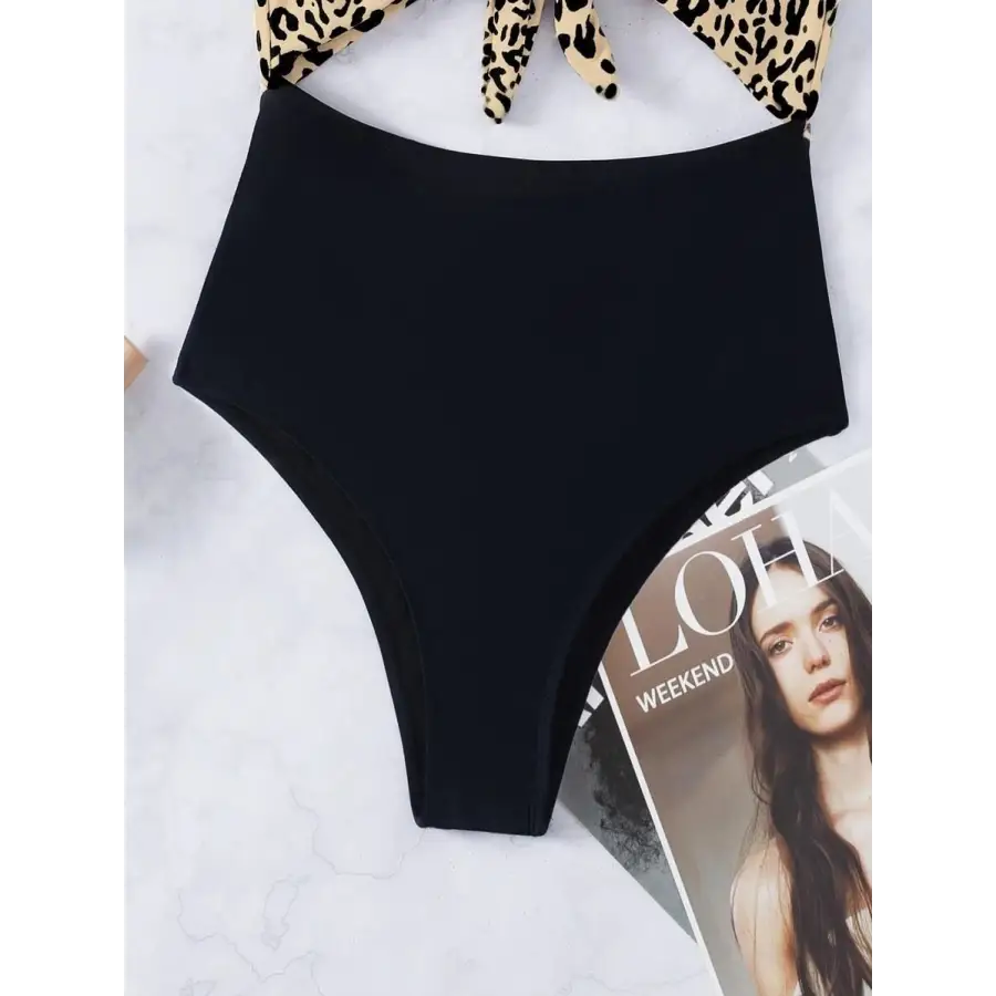 2022 Sexy Hollow New One-piece Swimsuitt Women&#39;s Leopard