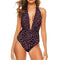Colorful Leopard Print Swimsuit Abstract Rainbow Beach