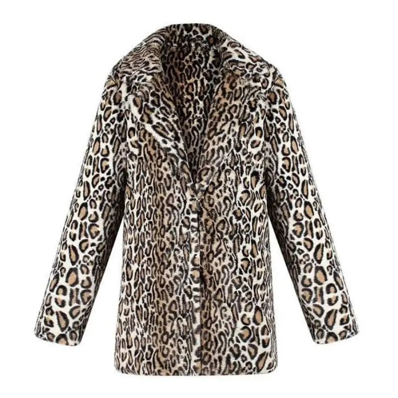 Manteau en fausse fourrure léopard.