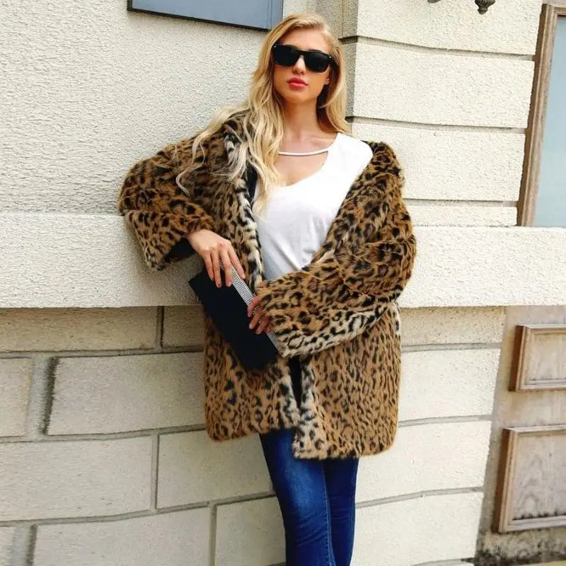 manteau leopard bleu