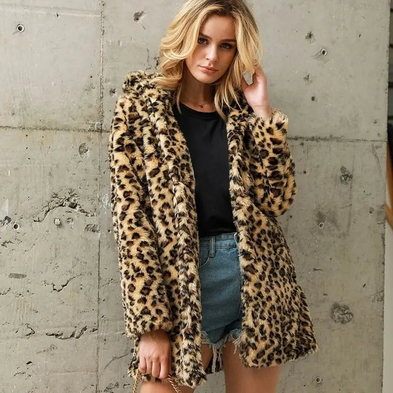 Manteau Fausse Fourrure Leopard Mi Long My Leopard